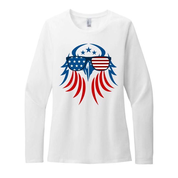 Patriotic American Bald Eagle Womens CVC Long Sleeve Shirt