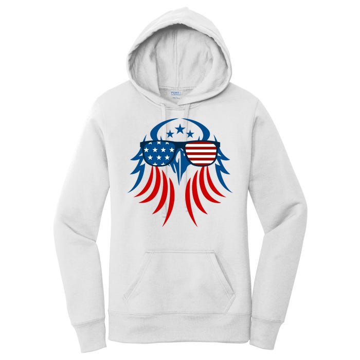 Patriotic American Bald Eagle Women's Pullover Hoodie