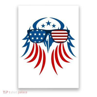 Patriotic American Bald Eagle Poster