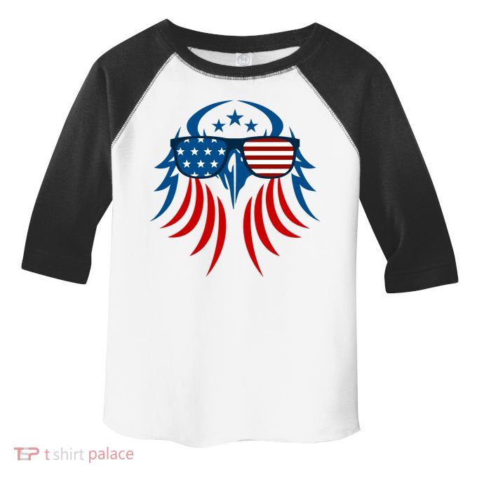 Patriotic American Bald Eagle Toddler Fine Jersey T-Shirt
