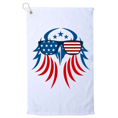 Patriotic American Bald Eagle Golf Towel