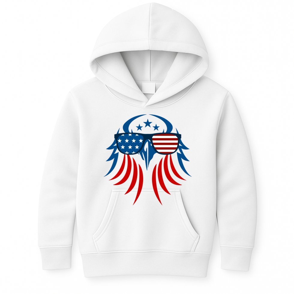 Patriotic American Bald Eagle Kids Hoodie