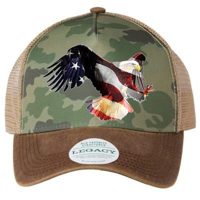 Patriotic American Bold Eagle Legacy Tie Dye Trucker Hat