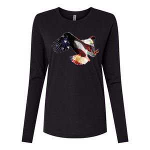 Patriotic American Bold Eagle Womens Cotton Relaxed Long Sleeve T-Shirt