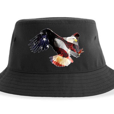 Patriotic American Bold Eagle Sustainable Bucket Hat