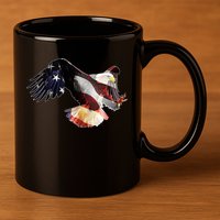Patriotic American Bold Eagle 11oz C Handle Ceramic Mug