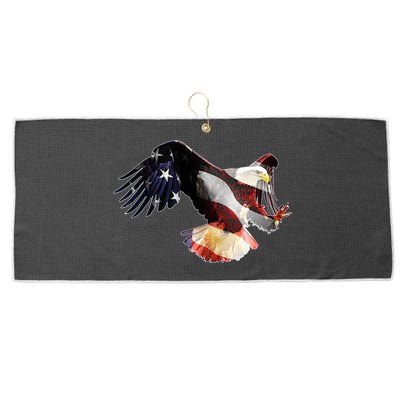 Patriotic American Bold Eagle Large Microfiber Waffle Golf Towel