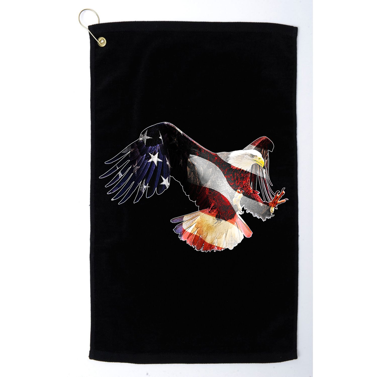 Patriotic American Bold Eagle Golf Towel