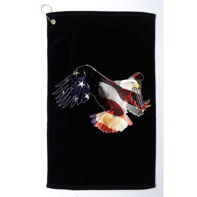 Patriotic American Bold Eagle Platinum Collection Golf Towel