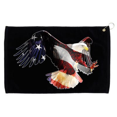 Patriotic American Bold Eagle Grommeted Golf Towel