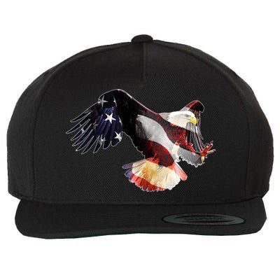 Patriotic American Bold Eagle Wool Snapback Cap