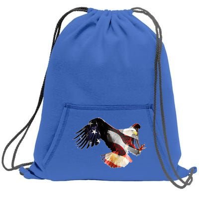 Patriotic American Bold Eagle Sweatshirt Cinch Pack Bag