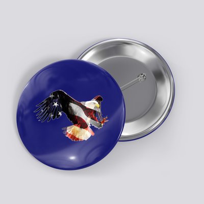 Patriotic American Bold Eagle Button