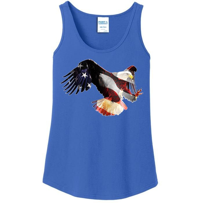 Patriotic American Bold Eagle Ladies Essential Tank