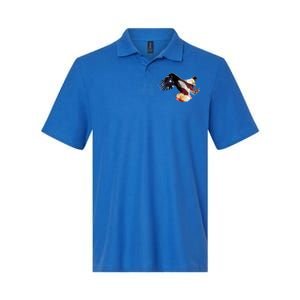 Patriotic American Bold Eagle Softstyle Adult Sport Polo