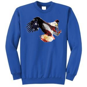 Patriotic American Bold Eagle Tall Sweatshirt