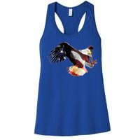 Patriotic American Bold Eagle Women's Racerback Tank