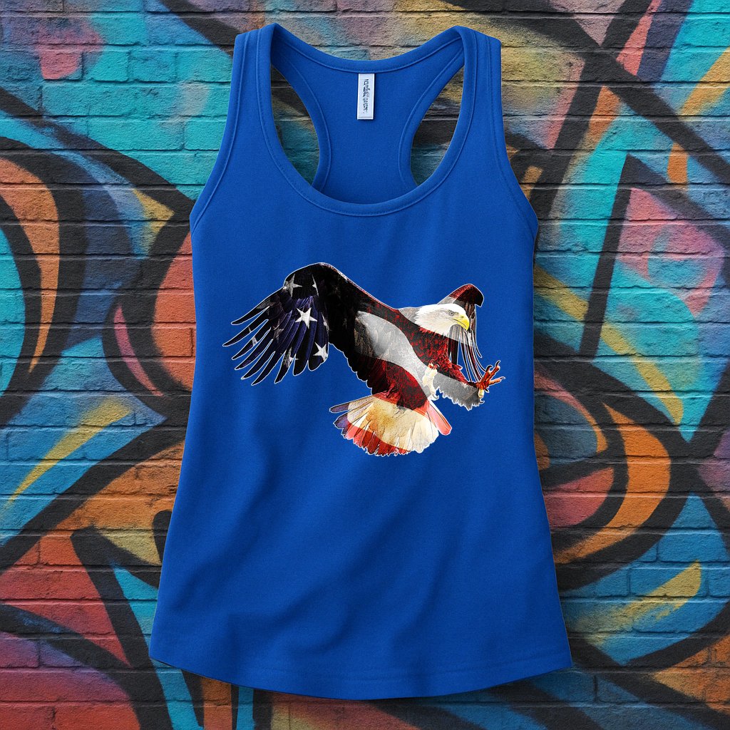 Patriotic American Bold Eagle Womens Tank Top