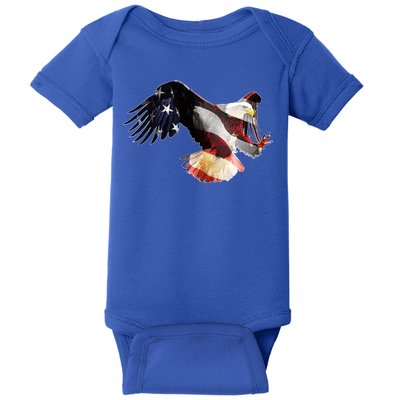 Patriotic American Bold Eagle Baby Bodysuit