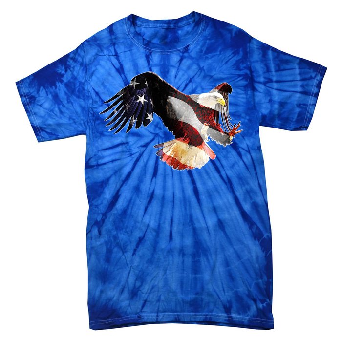 Patriotic American Bold Eagle Tie-Dye T-Shirt