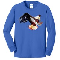 Patriotic American Bold Eagle Kids Long Sleeve Shirt