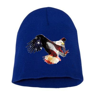 Patriotic American Bold Eagle Short Acrylic Beanie