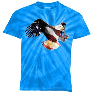 Patriotic American Bold Eagle Kids Tie-Dye T-Shirt