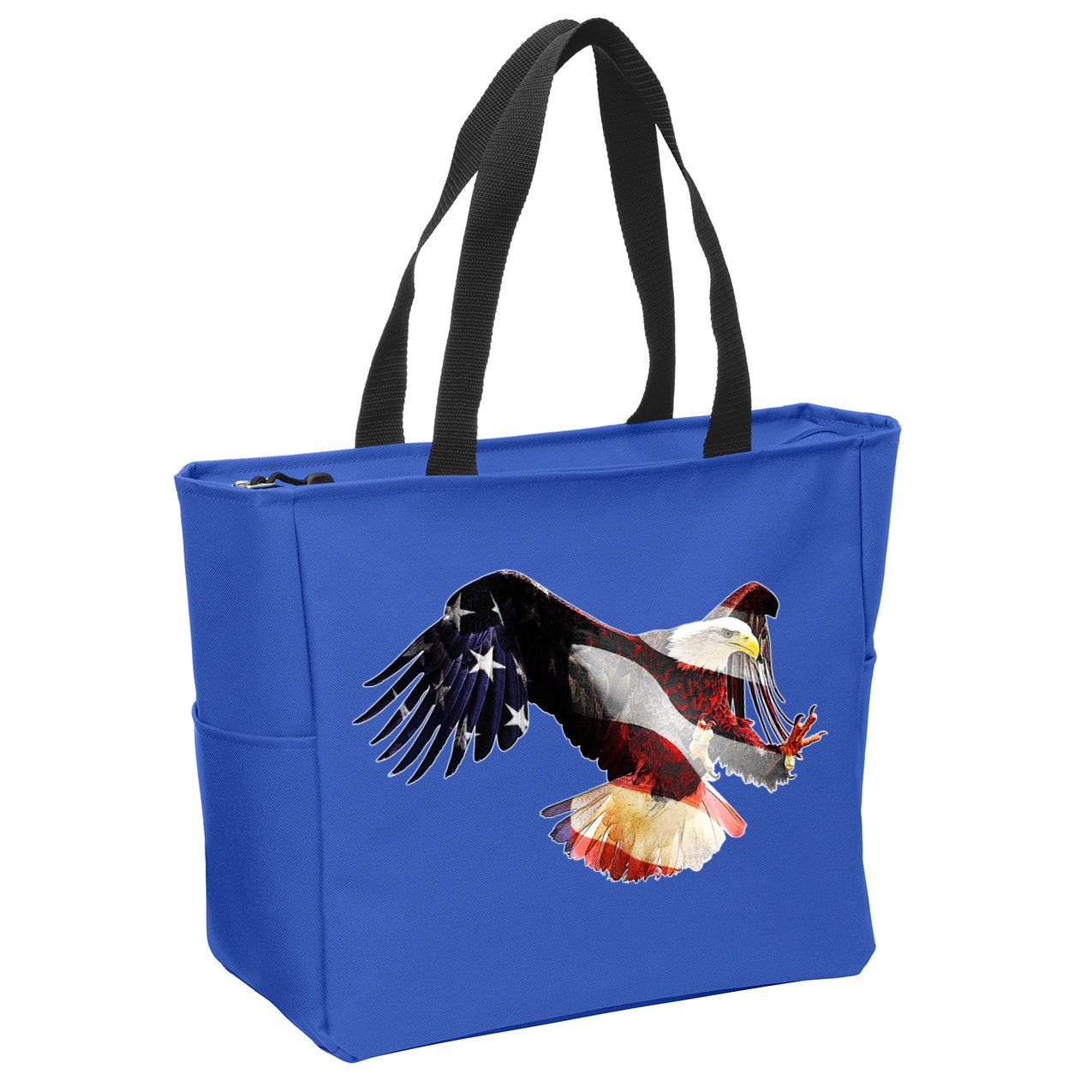 Patriotic American Bold Eagle Zip Tote Bag