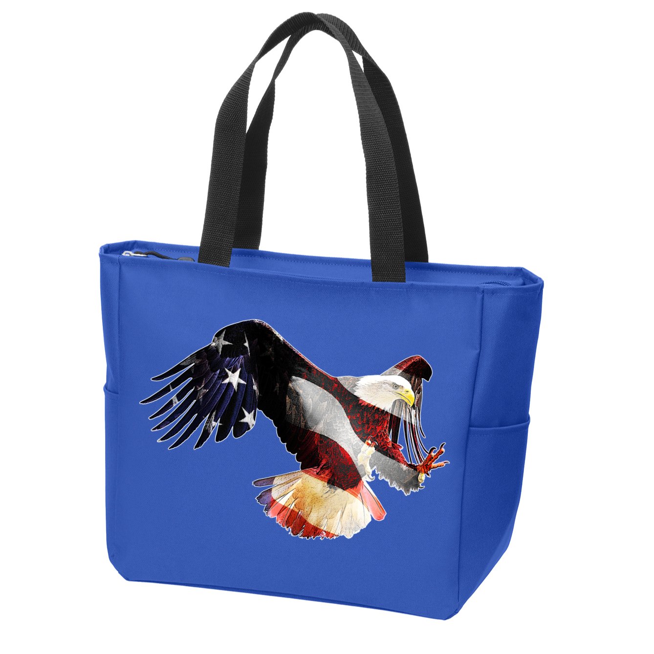Patriotic American Bold Eagle Zip Tote Bag
