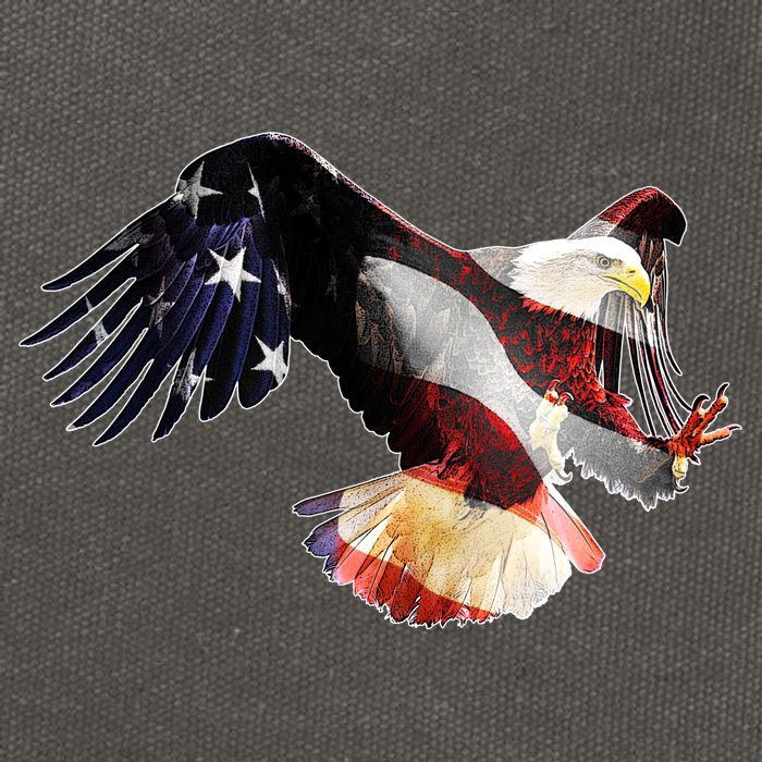 Patriotic American Bold Eagle Cotton Canvas Backpack