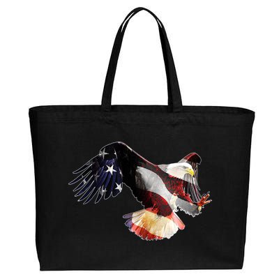 Patriotic American Bold Eagle Cotton Canvas Jumbo Tote