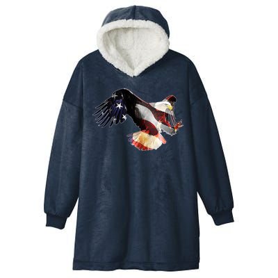 Patriotic American Bold Eagle Hooded Wearable Blanket