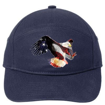 Patriotic American Bold Eagle 7-Panel Snapback Hat