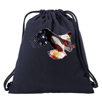 Patriotic American Bold Eagle Drawstring Bag