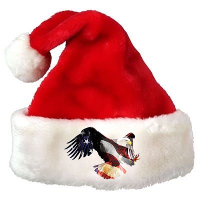 Patriotic American Bold Eagle Premium Christmas Santa Hat