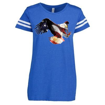 Patriotic American Bold Eagle Enza Ladies Jersey Football T-Shirt