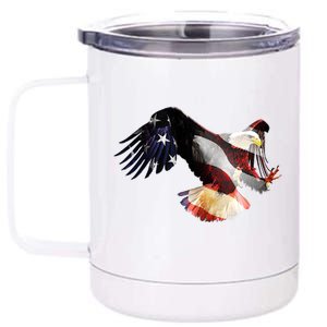 Patriotic American Bold Eagle 12 oz Stainless Steel Tumbler Cup