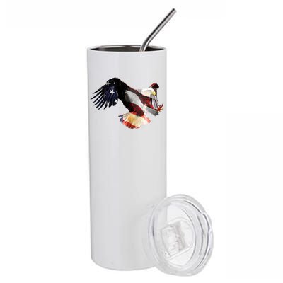 Patriotic American Bold Eagle Stainless Steel Tumbler