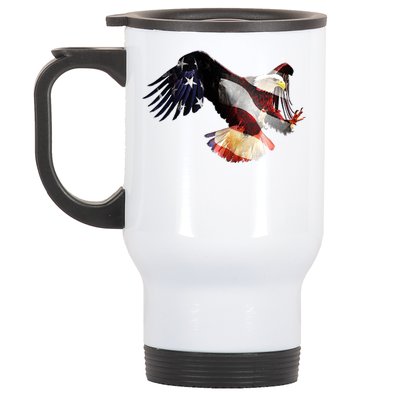 Patriotic American Bold Eagle Stainless Steel Travel Mug