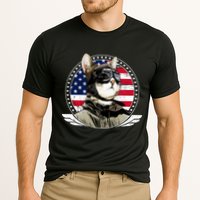 Patriotic American Cat Pilot Cooling Performance Crew T-Shirt