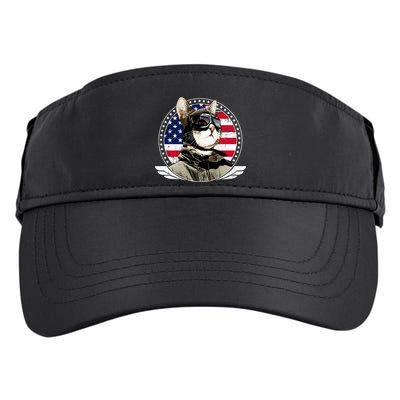 Patriotic American Cat Pilot Adult Drive Performance Visor