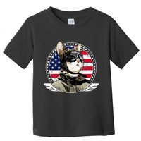 Patriotic American Cat Pilot Toddler T-Shirt