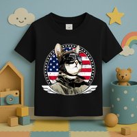 Patriotic American Cat Pilot Toddler T-Shirt