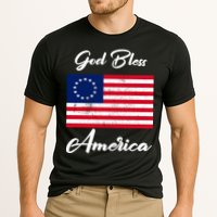 Patriotic Betsy Ross Flag God Bless America Cooling Performance Crew T-Shirt