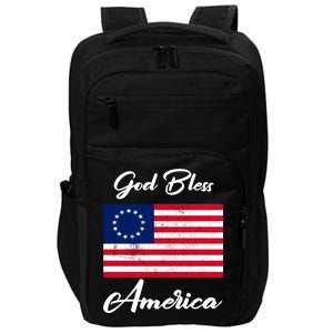 Patriotic Betsy Ross Flag God Bless America Impact Tech Backpack