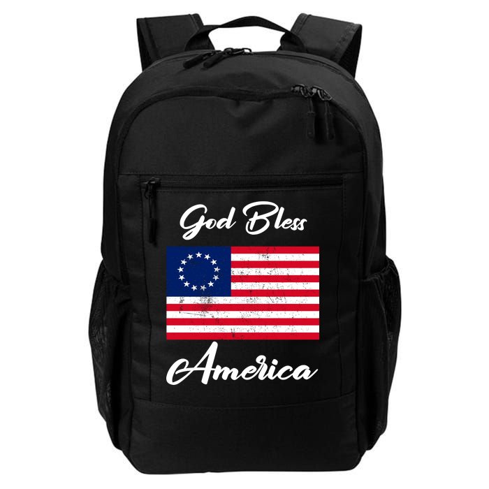 Patriotic Betsy Ross Flag God Bless America Daily Commute Backpack