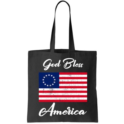 Patriotic Betsy Ross Flag God Bless America Bag