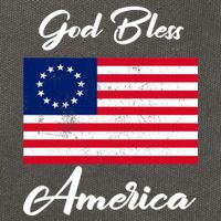 Patriotic Betsy Ross Flag God Bless America Cotton Canvas Backpack