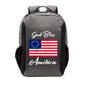 Patriotic Betsy Ross Flag God Bless America Vector Backpack