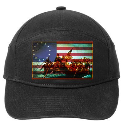 Patriotic Betsy Ross The Crossing Of Delaware 7-Panel Snapback Hat